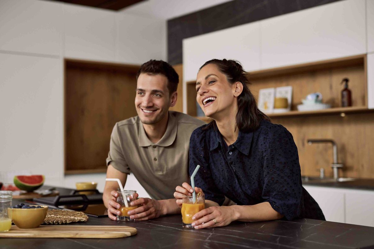 weiße Küche Silbermond Polarweiß People